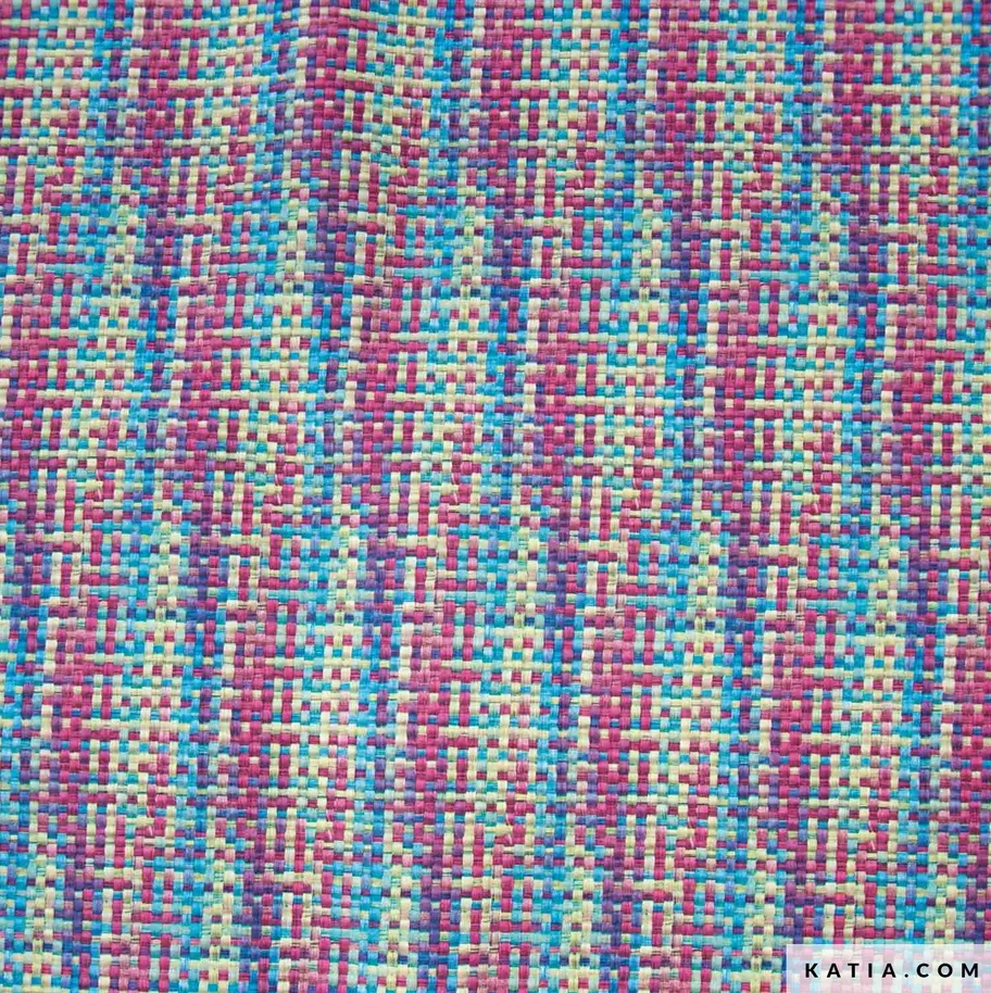 Multicolor kunstleer met textieleffect  - Katia